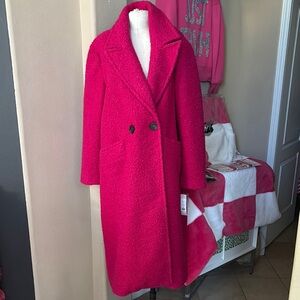 BCBGenetation Women's Pink Double-Breasted Coat NWT
